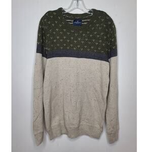 NWT American Eagle green tan cotton wool blend sweater - medium tall / MT